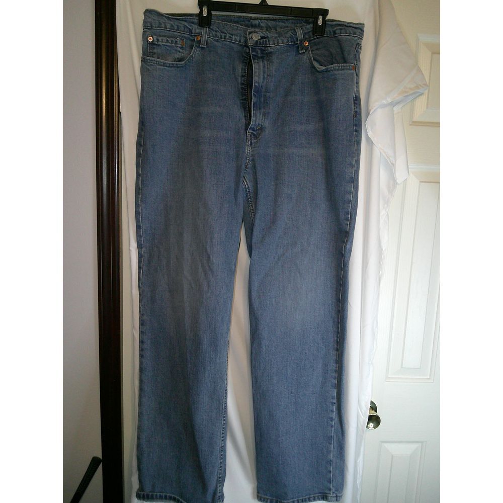 Levi's 550 Relaxed Fit Light Wash Classic Denim Jeans 42x34